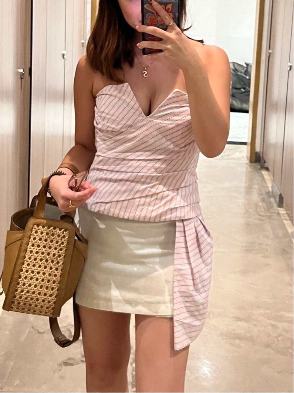 Zara Asymmetrical Tube Top